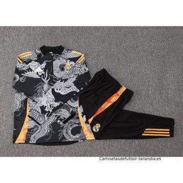 Chandal de Sudadera del Real Madrid Dragon 2024-2025 Negro