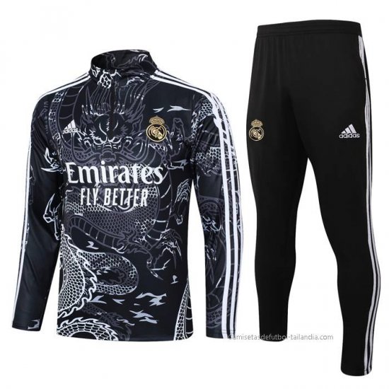 Chandal de Sudadera del Real Madrid Nino 2023-2024 Negro - Haga un click en la imagen para cerrar