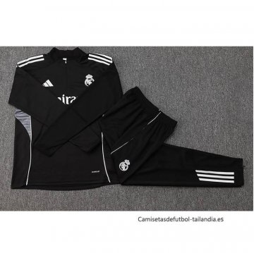 Chandal de Sudadera del Real Madrid Nino 2025-2026 Negro