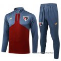 Chandal de Sudadera del Sao Paulo 2025-2026 Gris Rojo