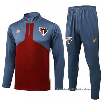 Chandal de Sudadera del Sao Paulo 2025-2026 Gris Rojo Chandal de Sudadera del Sao Paulo 2025-2026 Gris Rojo