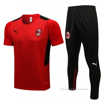 Chandal del AC Milan Manga Corta 2021-2022 Rojo Chandal del AC Milan Manga Corta 2021-2022 Rojo