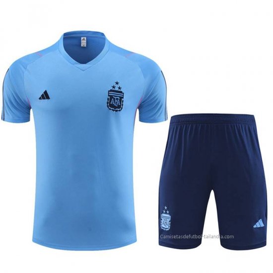 Chandal del Argentina Manga Corta 2023-2024 Azul Oscuro - Pantalon Corto - Haga un click en la imagen para cerrar