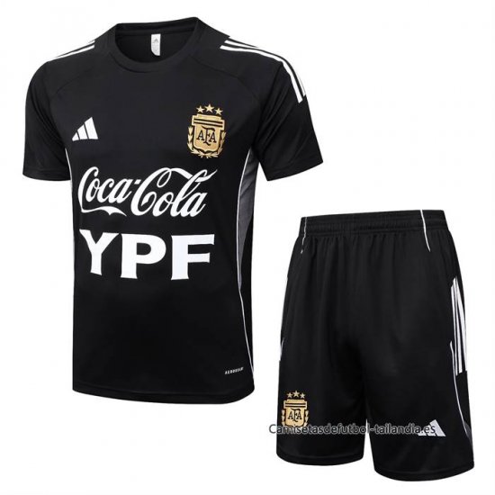 Chandal del Argentina Manga Corta 2025-2026 Negro - Pantalon Corto - Haga un click en la imagen para cerrar