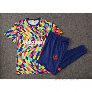 Chandal del Barcelona Manga Corta 2021-2022 Amarillo