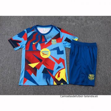 Chandal del Barcelona Manga Corta 2025-2026 Azul Rojo - Pantalon Corto