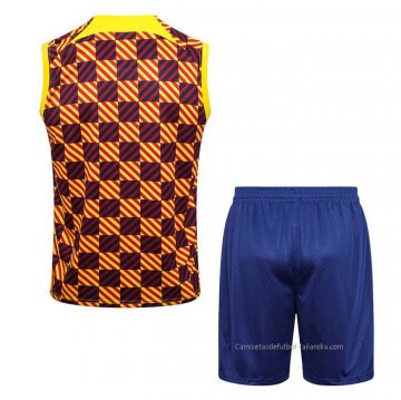 Chandal del Barcelona Sin Mangas 2023-2024 Amarillo