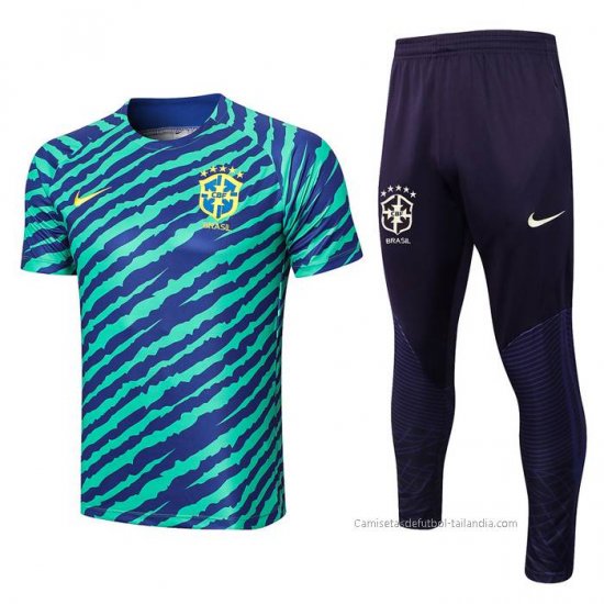 Chandal del Brasil Manga Corta 2022 Verde - Haga un click en la imagen para cerrar