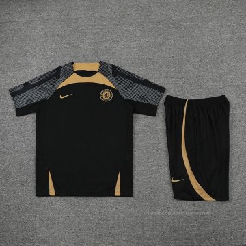 Chandal del Chelsea Manga Corta 2022-2023 Negro - Pantalon Corto