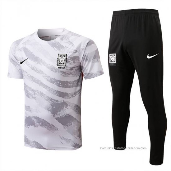 Chandal del Corea del Sur Manga Corta 2022-2023 Blanco - Haga un click en la imagen para cerrar