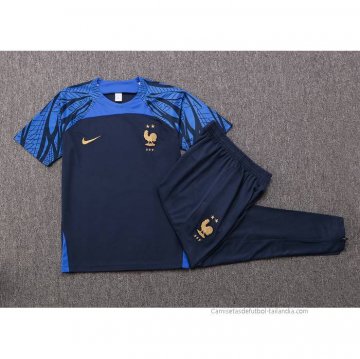 Chandal del Francia Manga Corta 2022-2023 Azul