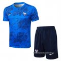 Chandal del Francia Manga Corta 2025-2026 Azul - Pantalon Corto