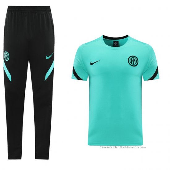 Chandal del Inter Milan Manga Corta 2021-2022 Verde - Haga un click en la imagen para cerrar