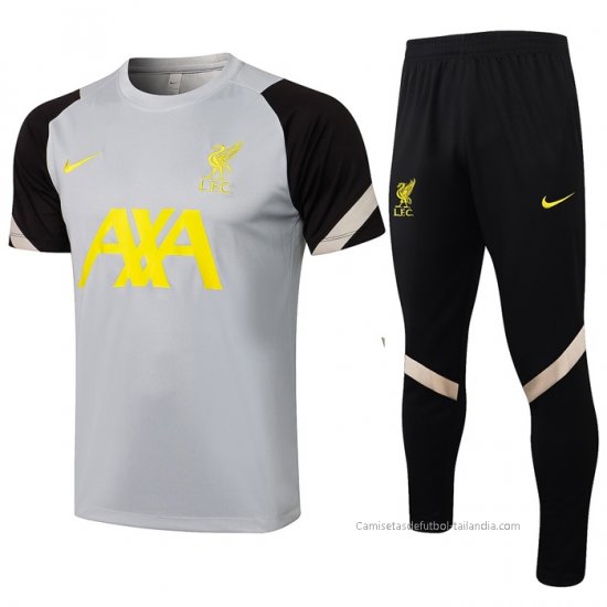Chandal del Liverpool Manga Corta 2021-2022 Gris - Haga un click en la imagen para cerrar