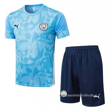 Chandal del Manchester City Manga Corta 2025-2026 Azul - Pantalon Corto Chandal del Manchester City Manga Corta 2025-2026 Azul - Pantalon Corto