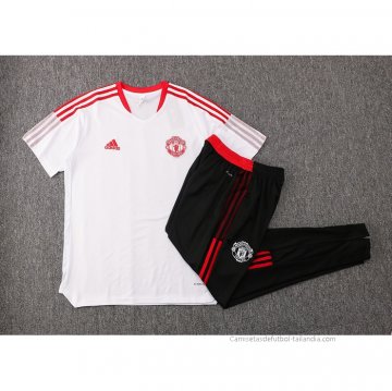 Chandal del Manchester United Manga Corta 2021-2022 Blanco