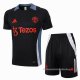 Chandal del Manchester United Manga Corta 2024-2025 Negro - Pantalon Corto