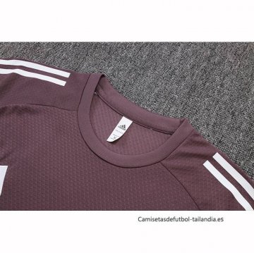 Chandal del Manchester United Manga Corta 2025-2026 Marron - Pantalon Corto