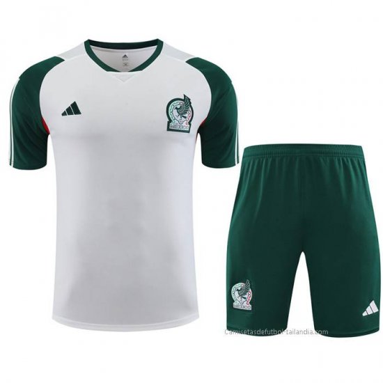 Chandal del Mexico Manga Corta 2023-2024 Blanco - Pantalon Corto - Haga un click en la imagen para cerrar