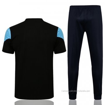 Chandal del Olympique Marsella Manga Corta 2021-2022 Negro