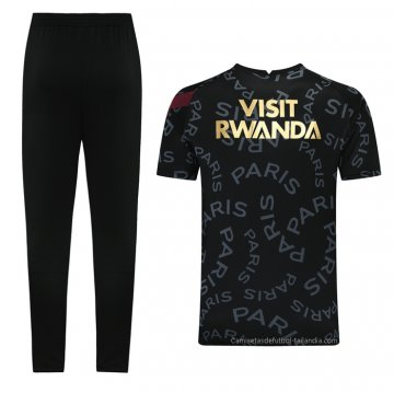 Chandal del Paris Saint-Germain Jordan Manga Corta 2021 Negro