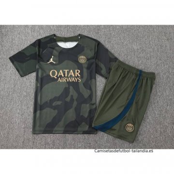 Chandal del Paris Saint-Germain Jordan Manga Corta 2024-2025 Verde - Pantalon Corto
