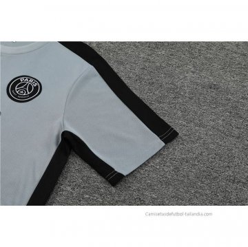 Chandal del Paris Saint-Germain Jordan Manga Corta 2023-2024 Gris - Pantalon Corto
