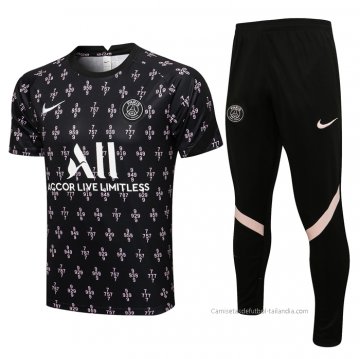 Chandal del Paris Saint-Germain Manga Corta 2021-2022 Negro Chandal del Paris Saint-Germain Manga Corta 2021-2022 Negro