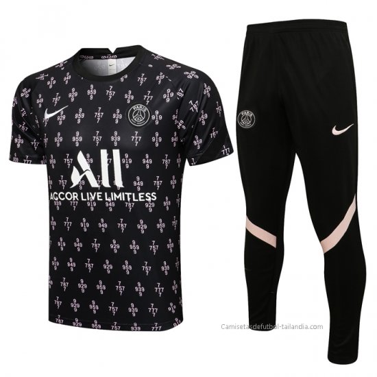 Chandal del Paris Saint-Germain Manga Corta 2021-2022 Negro - Haga un click en la imagen para cerrar