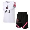 Chandal del Paris Saint-Germain Sin Mangas 2021-2022 Blanco Chandal del Paris Saint-Germain Sin Mangas 2021-2022 Blanco