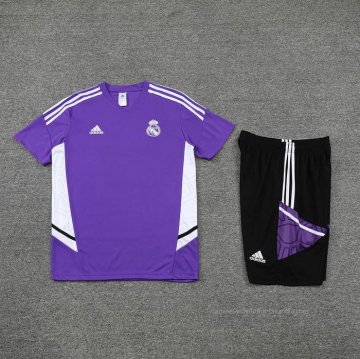 Chandal del Real Madrid Manga Corta 2022-2023 Purpura - Pantalon Corto