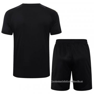 Chandal del Real Madrid Manga Corta 2024-2025 Negro - Pantalon Corto