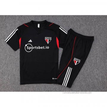 Chandal del Sao Paulo Manga Corta 2023-2024 Negro - Pantalon Corto
