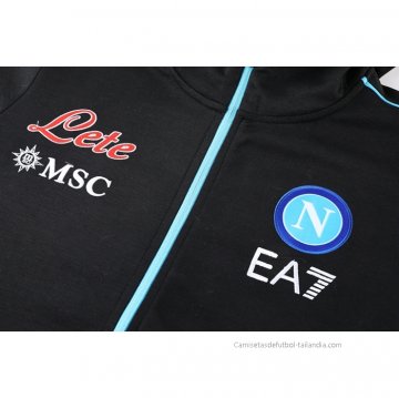 Chaqueta con Capucha del Napoli 2022-2023 Negro