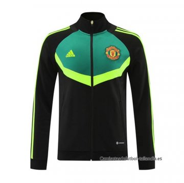 Chaqueta del Manchester United 2024-2025 Negro y Verde Chaqueta del Manchester United 2024-2025 Negro y Verde