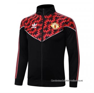 Chaqueta del Manchester United 2025-2026 Negro Rojo Chaqueta del Manchester United 2025-2026 Negro Rojo