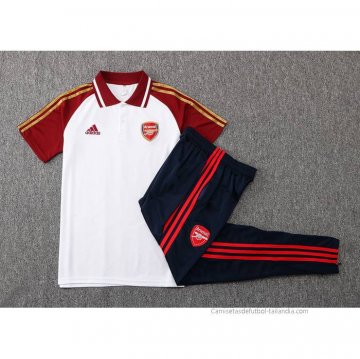 Conjunto Polo del Arsenal 2022-2023 Blanco