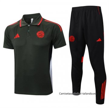 Conjunto Polo del Bayern Munich 2025-2026 Verde Oscuro