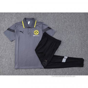 Conjunto Polo del Borussia Dortmund 2023-2024 Gris