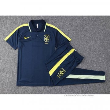 Conjunto Polo del Brasil 2022-2023 Azul Oscuro