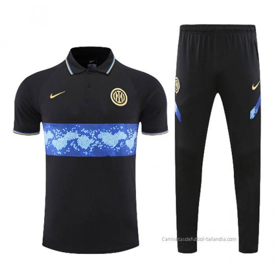 Conjunto Polo del Inter Milan 2022-2023 Negro y Azul - Haga un click en la imagen para cerrar