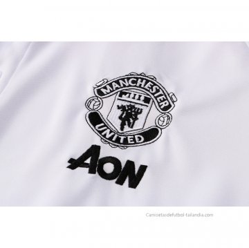 Conjunto Polo del Manchester United 2021-2022 Blanco