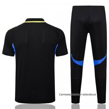 Conjunto Polo del Manchester United 2025-2026 Negro Amarillo