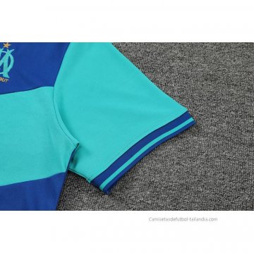 Conjunto Polo del Olympique Marsella 2022-2023 Azul y Verde