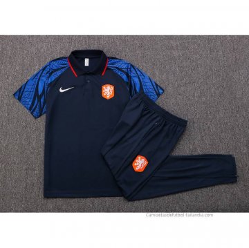Conjunto Polo del Paises Bajos 2022-2023 Azul