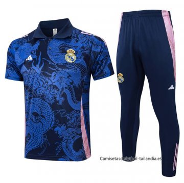 Conjunto Polo del Real Madrid Dragon 2024-2025 Azul Conjunto Polo del Real Madrid Dragon 2024-2025 Azul