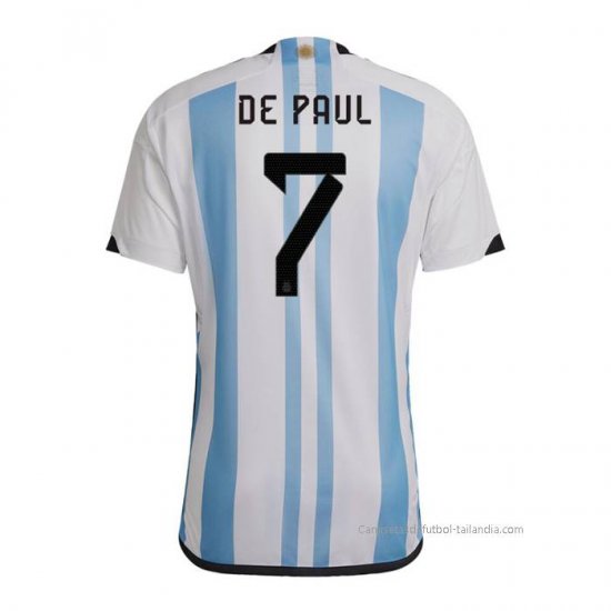 1ª Camiseta Argentina Jugador De Paul 2022 - Haga un click en la imagen para cerrar