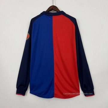 1ª Camiseta Barcelona 100 Aniversario Manga Larga Retro 1899-1999