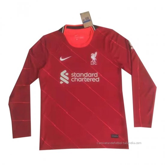 1ª Camiseta Liverpool Manga Larga 2021-2022 - Haga un click en la imagen para cerrar