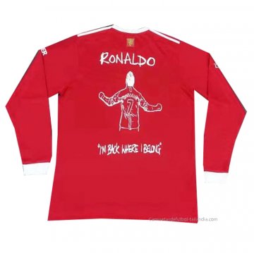Camiseta Manchester United CR7 Manga Larga 2021-2022